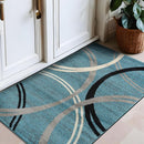 Rugshop Modern Wavy Circles Design Area Rug 2'7" x 4' Blue by TinyTreasures Baby Boutique