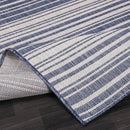 Stripe Outdoor Rug 5x7 Washable Outside Carpet for Indoor Patio Porch Waterproof Easy Cleaning Non Shedding Area Rugs Blue 5 x 7 by CozyNest Decor
