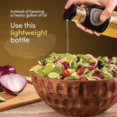 Olive Oil Dispenser Bottle with Pump - Oil Dispenser for Kitchen, Glass Oil and Vinegar Dispenser Set, Measured Cruet for Cooking - Ideal Oil Bottles for Kitchen Gadgets & Gifts, 2 Pack by CozyNest Decor