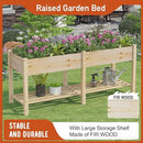 GHWIE Raised Garden Bed with Legs Elevated Wood Planter Box for Planting Vegetables Flowers Garden Patio Balcony Garden beds Outdoor with Liner by CozyNest Decor