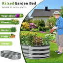 8x2x1ft(2 Pack) Oval Galvanized Raised Garden Bed,Outdoor Planter Box Metal Patio Kit Planting Bed for Vegetables Flowers and Succulents by GreenHaven Gardens