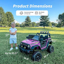 24V Kids Ride on Car, Kids Electric Vehicles Car Ride on Toy Truck for Toddlers w/Remote Control, 400W Motor - Purple by TinyTreasures Baby Boutique