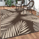 GENIMO Outdoor Rug 10' x 14' Waterproof for Patios Clearance, Reversible Outdoor Plastic Straw Camping Rug Carpet, Large Area Rugs Mats for RV, Camper, Deck, Balcony, Porch, Beach, Coffee&Beige by CozyNest Decor