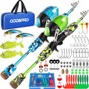 ODDSPRO Kids Fishing Pole Pink, Portable Telescopic Fishing Rod and Reel Combo Kit - with Spincast Fishing Reel Tackle Box for Girls, Youth by TinyTreasures Baby Boutique