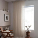 Sutuo Home Boho Curtains for Bedroom Nursery 90 Inch Length, Bohemian Geometric Crochet Sheer Lace Handmade Tassels Window Treatment Vintage Rustic Drape Rod Pocket 1 Panel 59" W x 90" L, Beige Wave by CozyNest Decor