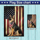 FLAGWIX Flags - German Shepherd American Flag MRPSL196F, Garden Flag (11.5" x 17.5") - USA House Garden Flags Premium Polyester - Decorative Outdoor Flags by GreenHaven Gardens