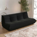Big Bean Bag Chairs for Adults, 3 Seater Large Bean Bag Chair Sofa, Fireside Chair Lazy Sofa Chair with High Density Comfortable Foam, Modern Bean Bag for Living Room, Bedroom, Office (Black) by CozyNest Decor