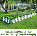 Land Guard 12×4×1ft Galvanized Raised Garden Bed Kit for Vegetables, Galvanized Super Large Metal Planter Raised Garden Boxes Outdoor(359 Gallon Capacity)… by CozyNest Decor