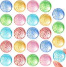 JOYIN 24 PCS Glitter Bouncy Balls, 6 Styles 32mm Assorted Bouncy Balls Bulk with Storage Bag, Bounce Toys for Kids Party Favors Birthdays Gifts Goodie Bags Stuffers Carnival Prizes by TinyTreasures Baby Boutique