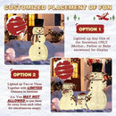 4FT Pop-Up Snowman Family, Pre-Lit Holiday Decoration Sign with 270 LED Lights, Customized Placement Holiday Display for Indoor, Outdoor by CozyNest Decor