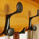 SKOLOO Wall Shelf with Hooks, 24-Inch Brown Coat Rack Wall Mount with Shelf Organizer - Lightweight & Sturdy, 5 Tri Hooks - Perfect for Entryway, Hallway, Living Room, Bedroom, Mudroom by CozyNest Decor