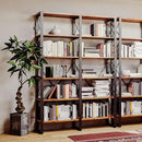 IRONCK Bookshelf Double Wide 6-Tier 76" H, Open Large Bookcase, Industrial Style Shelves, Wood and Metal Bookshelves for Home Office, Easy Assembly by CozyNest Decor