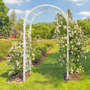 VINGLI Vinyl Garden Arbor, PVC Wedding Arch for Ceremony Party, Garden Trellis for Climbing Plants Outdoor, Arch Backdrop Stand for Garden, Backyard, Lawn by GreenHaven Gardens