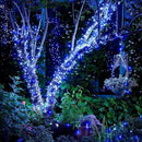 JMEXSUSS 250LED Christmas String Lights 91.5ft Extendable Green Wire Christmas Lights Outdoor Waterproof, 8 Modes LED String Lights Indoor for Tree Wedding Party Garden Patio Decoration, Blue & White by GreenHaven Gardens