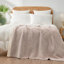 Snuggle Sac Heather Taupe Throw Blanket for Couch, Oversized Throw XL Super Soft Warm Blankets Cozy Knit Fuzzy Lightweight Throws for Sofa, Bed, Living Room, Taupe, 50x70 inches by TinyTreasures Baby Boutique