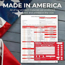 5 Pack 3-Ply Carbonless Annual Vehicle Inspection Report Forms with FMCSA Red Aluminum Adhesive Labels, DOT Inspection Forms and Stickers, Shrink-Wrapped, 8.5" x 11.75" - Made in USA by GreenHaven Gardens