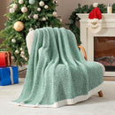 Snuggle Sac Green Throw Blanket, Ultra Soft Warm Blankets for Couch, Cozy Knit Fuzzy Plush Throws Blanket for Sofa, Bed,Living Room, Heather Green, 50x60 inches by TinyTreasures Baby Boutique