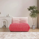 Bean Bag Chair, Fireside Chair Bean Bag Sofa Large Bean Bag Chair for Adults, Bean Bag Chairs for Teens with High Density Comfortable Foam, Memory Foam Bean Bag for Living Room, Bedroom (Pink&White) by CozyNest Decor