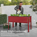 Best Choice Products 48x24x30in Galvanized Raised Garden Bed, Metal Elevated Planter Box, Vegetable Garden for Backyard, Patio, Balcony - Royal Red by GreenHaven Gardens
