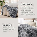 Bedsure GentleSoft Fluffy King Size Blanket for Bed, Faux Fur Fuzzy Minky Couture Warm Blanket for Winter, Thick Plush Sherpa Fleece Oversized Giant Bedding Cozy Gifts for Room, 108x90, Tie Dye Grey by CozyNest Decor
