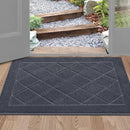 BEQHAUSE Dirt Trapper Door Mat 24" x 36", Doormat Non-Slip Entryway Rugs Washable, Dog Door Mat Stain Resistant and Absorbent Welcome Floor Mat for Front Back Door, Muddy Wet Shoes & Paws, Dark Grey by CozyNest Decor