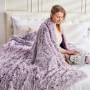 GONAAP Fuzzy Faux Fur Throw Blanket Frosty Purple Super Soft Cozy Plush Fuzzy Shaggy Blanket for Couch Sofa Bed (Frosty Purple, Throw(50"x60")) by CozyNest Decor