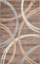 Rugshop Modern Wavy Circles Design Area Rug 2'7" x 4' Brown by TinyTreasures Baby Boutique