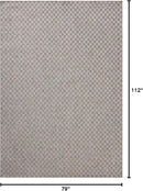 Loloi Amber Lewis Topanga Collection TOP-02 Natural/Silver 6'-7" x 9'-4" Indoor/Outdoor Area Rug by CozyNest Decor