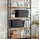 GRANNY SAYS Storage Baskets for Shelves, Closet Organizer Bins, Clothes Storage Bins with Metal Frame, Extra Large Baskets for Organizing and Storage, Collapsible, Black, 2-Pack by CozyNest Decor