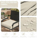 Patio Chair Cushions 24 X 24 X 5 Inch Waterproof Outdoor Seat Cushions for Patio Furniture, Outdoor Sofa Couch Pads with Ties & Handle, Set of 2, Cream by GreenHaven Gardens