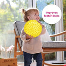 Edushape Original Sensory Ball for Baby - 7" Deflated with Pump, Transparent Yellow, Enhances Gross Motor Skills for Kids 6 Months & Up by TinyTreasures Baby Boutique