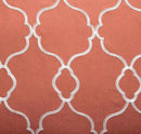 MIUCO Moroccan Embroidered Semi Sheer Curtains Faux Linen Grommet Window Curtains for Girls Room 52 x 63 Inch 2 Panels, Rust by CozyNest Decor