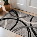 Rugshop Modern Wavy Circles Design Area Rug 2'7" x 4' Gray by TinyTreasures Baby Boutique