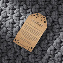 Casafield Square Pouf Ottoman, Dark Gray 18.5" W x 18.5" D x 14.5" H Cotton Knit Foot Stool - Boho Floor Pouffe for Living Room, Bedroom, Home Office by CozyNest Decor