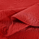 MarCielo 3-Piece Christmas Quilt 100% Cotton Oversized Bedspread Lightweight Coverlet Embroidery Christmas Tree Pattern Bedding Set (TC Red, Oversized Queen (100"x106")) by CozyNest Decor