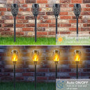 12-Pack Solar Torch Lights with Flickering Flame - 12LED Mini Fire Effect Solar-Powered Tiki Torches, Waterproof Outdoor Lighting with Auto On/Off, Perfect for Garden, Patio & Pathway Decor by GreenHaven Gardens