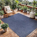 Washable Indoor Outdoor Rug 10x14 Weather Resistant Area Rugs Modern Solid for Porch Deck Balcony Backyard Patio Outside Carpet (10 X 14 Azure Blue) by CozyNest Decor