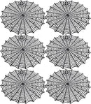 Sfcddtlg 6 Pcs Halloween Spider Web Placemats, 15" Heat Insulation Halloween Placemats Spider Web Table Mats, Hollow Out Spiderweb Coasters Placemat for Dining Table Party Decoration by CozyNest Decor
