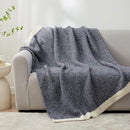 Snuggle Sac Heather Navy Throw Blanket for Couch, Super Soft Warm Microfiber Blankets Navy Blue, Cozy Knit Fuzzy Plush Lightweight Throws for Sofa, Bed, Heather Navy,50x60 inches by TinyTreasures Baby Boutique