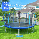 Zupapa 1500LBS Weight Capacity No-Gap Design Kids Trampoline 16FT 15FT 14FT 12FT 10FT Outdoor Safety Enclosure Trampolines with Non-Slip Ladder for Children, Adults & Family Backyard Fun by TinyTreasures Baby Boutique