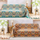 Boho Blanket Throw Quilt, 100% Cotton Soft Light Weight Throw Blankets for Summer, 60"x80" Farmhouse Flower Decorative Blankets, All Season Rustic Reversible Bohemian Throw Quilt by CozyNest Decor