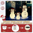 4FT Pop-Up Snowman Family, Pre-Lit Holiday Decoration Sign with 270 LED Lights, Customized Placement Holiday Display for Indoor, Outdoor by CozyNest Decor
