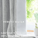 Vision Home Silver Grey Pinch Pleated Full Blackout Curtains Room Darkening Window Curtains 108 inch for Living Room Bedroom Thermal Insulated Pinch Pleat Drapes with Hooks Back Tab 2 Panel 40"Wx108"L by CozyNest Decor