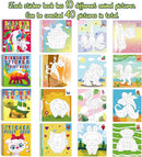 4PCS Crafts for Kids Ages 4-8 Sticker Books - Includes Dinosaur Llama Turtle and More Animal Designs Gift Party Create 40 Pictures by TinyTreasures Baby Boutique