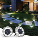 SOLPEX 2 Pack Solar Ground Lights Outdoor Waterproof, Solar Powered Pathway Lights, Landscape Lighting for Garden Walkway Driveway Backyard Decor (Cool White) by GreenHaven Gardens