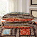 NEWLAKE Cotton Patchwork Bedspread, 3-Piece Bedding Quilt Set with Real Stitched Embroidery, Reversible Matelasse Bed Coverlet Set,Bohemian Farmhouse,King Size by CozyNest Decor
