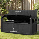 YITAHOME 70 Gallon Storage Bench Deck Box, Lockable Patio Bench, Waterproof Outdoor Pool Deck Storage for Patio Cushions, Garden Tools and Pool Supplies, Black by CozyNest Decor