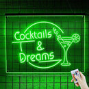 Personalized Beer O'Clock Neon Sign, Custom Wall Sign for Home Bar, Man Cave, Pub, Game Room, LED Beer Light Decor (Cocktail Bar 02) by CozyNest Decor