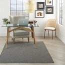 Nourison Positano Indoor-Outdoor Charcoal 4' x 6' Area Rug, Easy Cleaning, Non Shedding, Bed Room, Living Room, Dining Room, Backyard, Deck, Patio (4x6) by CozyNest Decor