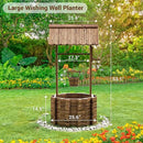 UDPATIO Wishing Wells for Yard, Large Wooden Wishing Well Planter for Outdoors, Upgrade Wishing Well with 4 Reinforced Rod & Hanging Bucket for Garden Patio Lawn Backyard Home Decor by GreenHaven Gardens